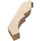 Ekena Millwork 3-inch W x 18-inch D x 18-inch H Valencia Rough Cedar Woodgrain TimberThane Knee Brace, Primed BRCUR03X18X18VALRCPR - alternate 4